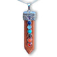 goldstone-seven-chakras-necklace.ooking for Chakra Jewelry? Shop for 7 Chakra Single Point Pendant Necklace at Magic Crystals. This pendant features seven stones that connect with the seven chakras all aligned atop a crystal point. chakra necklace, 7 chakra stones, yoga necklace with crystal gemstones. handmade crystals, gifts for her, gifts for him
