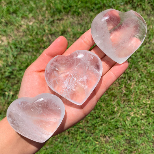 Clear Crystal Quartz Heart - Magic Crystals