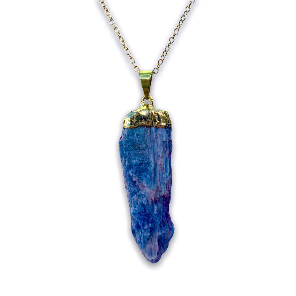 Raw Blue Kyanite Pendant Necklace,Raw Kyanite Jewelry - Magic Crystals - stone necklace