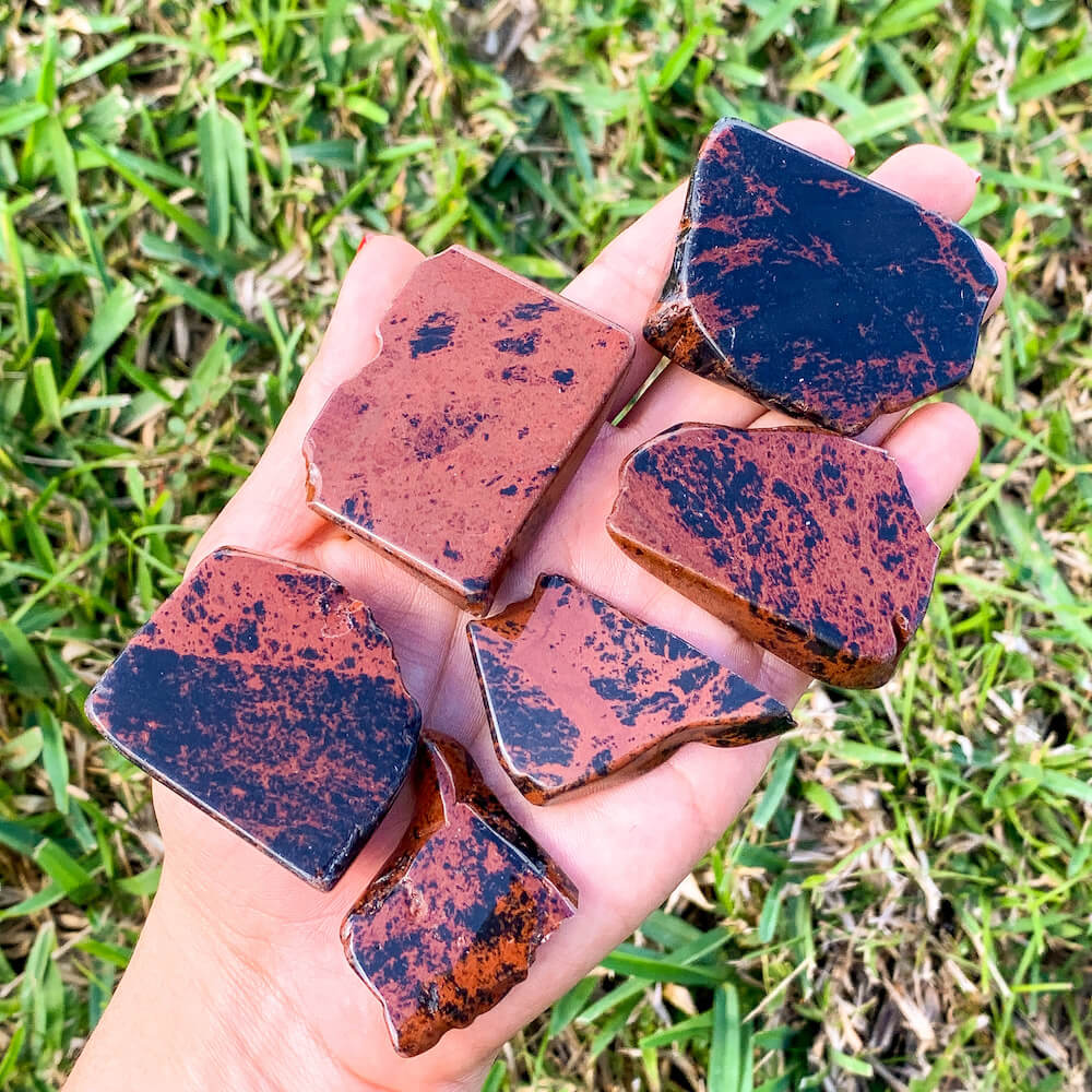 Shop at Magic Crystals for Mahogany Obsidian Slabs, Mahogany Polished Free forms. Natural Mahogany Obsidian Gemstone for PROTECTION and GROUNDING. Magiccrystals.com offers the best quality gemstones. FREE SHIPPING AVAILABLE