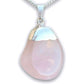 Rose Quartz Stone Pendant Necklace - Handmade Jewelry - Magic Crystals - Gemstone necklace