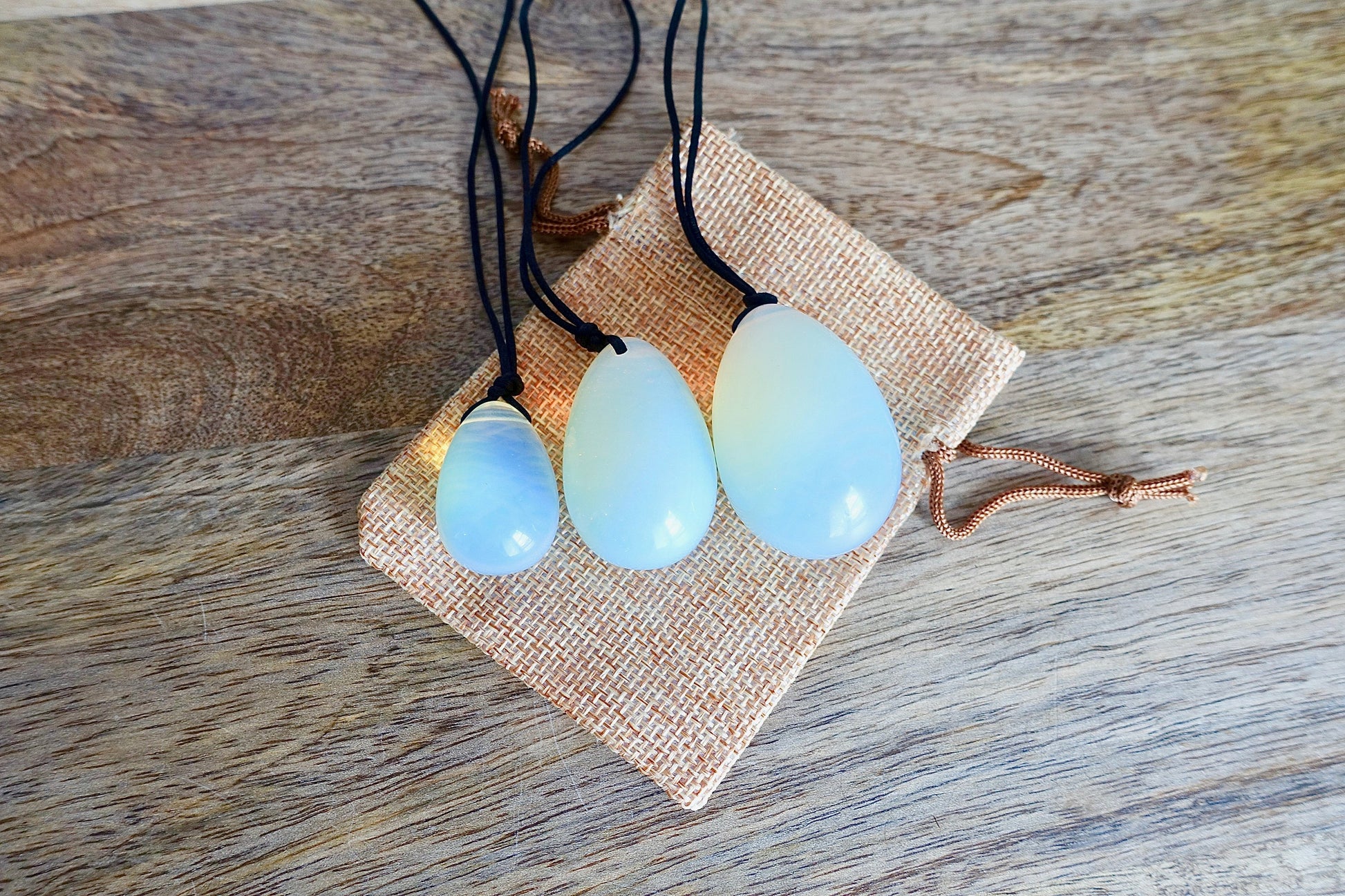 Opalite Stone Yoni Eggs Set and Massage Wand-YONI EGGS-Magic Crystals