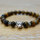 Yellow Tiger Eye Silver Leopard Bracelet-Bracelets-Magic Crystals