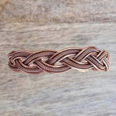Powerful Copper Bracelet Handmade Cuff Wristband - Magic Crystals - Copper Bracelet