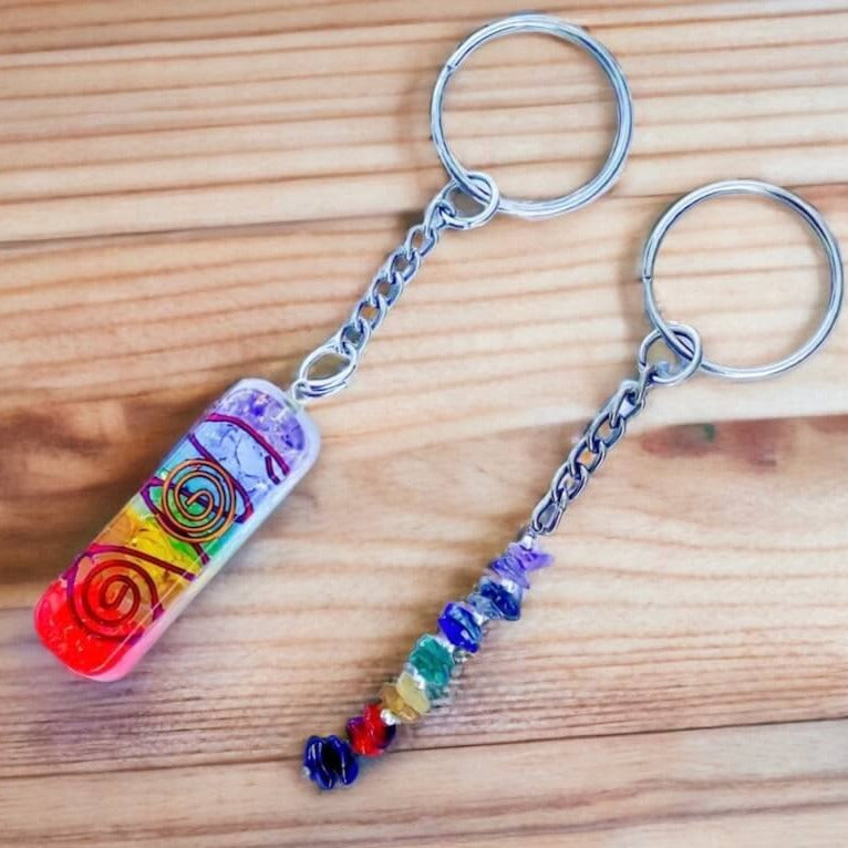 7 Chakra Gemstone Keychain Stone - Chakra Jewelry - Magic Crystals